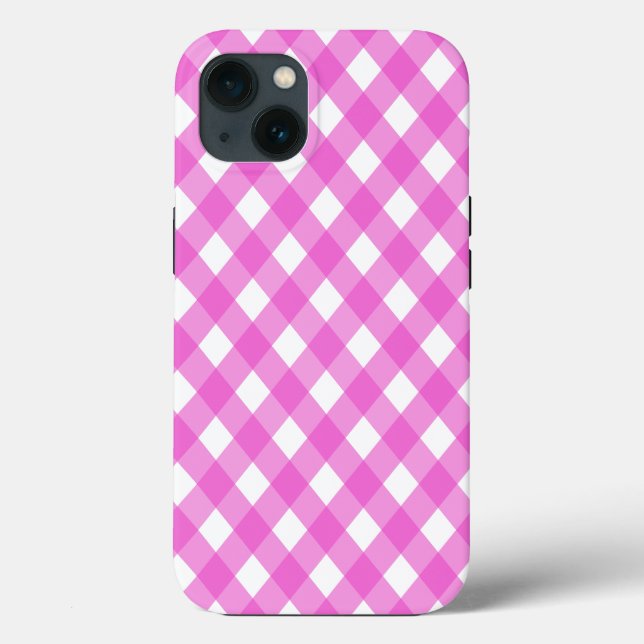 Pink gingham Case-Mate iPhone case (Back)