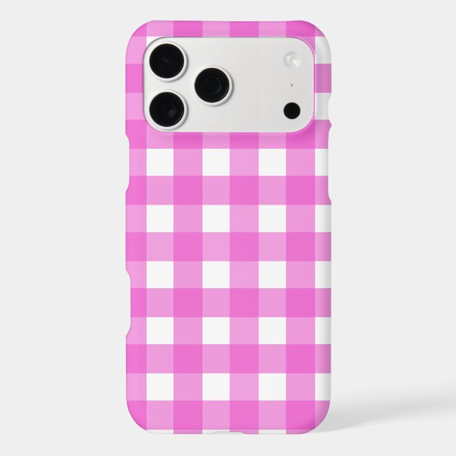 Pink gingham Case-Mate iPhone case (Back)
