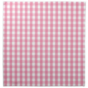 Pink Gingham Check Pattern Napkin
