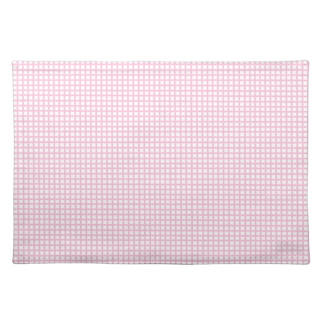 Pink Gingham Check Placemat (Front)