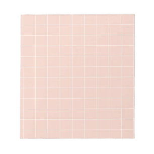 Pink Gingham Checkered Charming Stylish Stationary Notepad