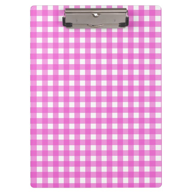 Pink gingham clipboard (Front)