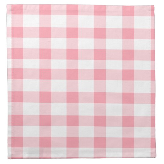 Pink Gingham Cloth Napkin | Zazzle.com