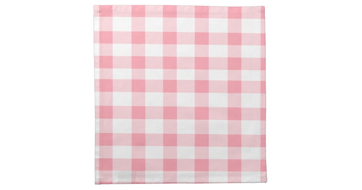 Pink Gingham Cloth Napkin | Zazzle