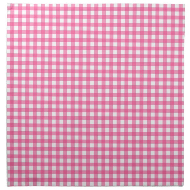 Pink gingham Easter dinner napkins (Front)