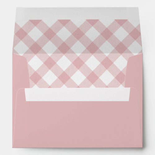Pink Gingham Envelopes