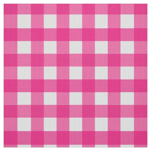 Pink Gingham Fabric (Swatch)