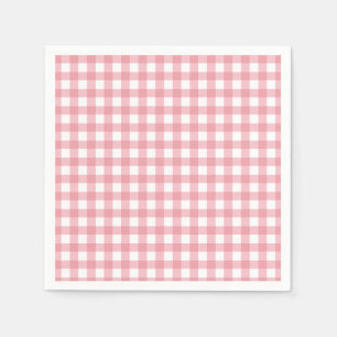 Pink gingham farm birthday napkins