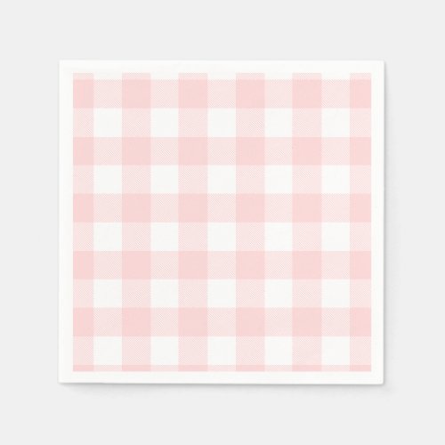 Pink Gingham For  Easter Bunny  Egg Paper Napkin