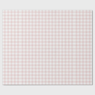 Pink Gingham Girls Party Wrapping Paper