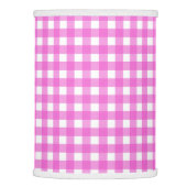 Pink gingham lamp shade (Right)