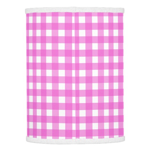 Pink gingham lamp shade (Back)