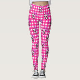 Pink Black Plaid Women's Leggings