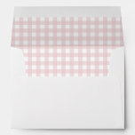 Pink Gingham Lined Envelope<br><div class="desc">Pink Gingham Lined Envelope with Return address

Can be used for any type of Event!

Use this Elegant watercolor Gingham Baby Shower invite for home party events,  and more!
Need a different heading? Check this collection for the same design with more options!</div>