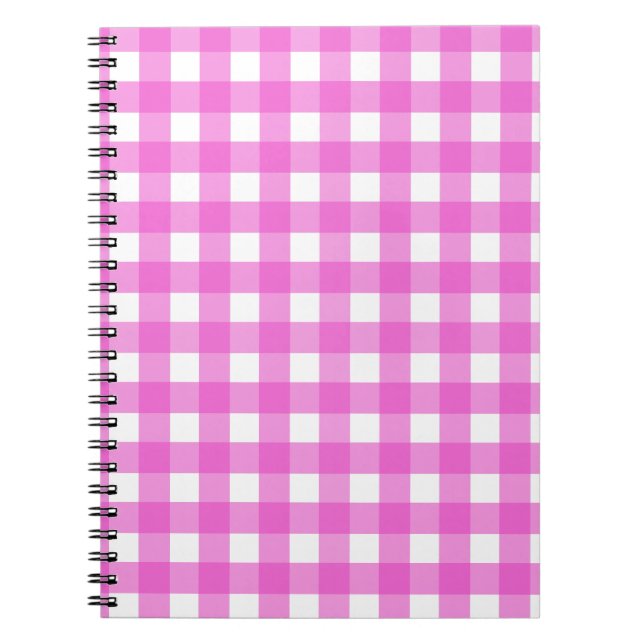 Pink gingham notebook (Front)