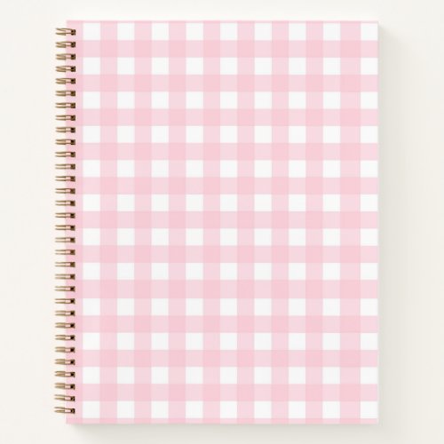 Pink Gingham Notebook