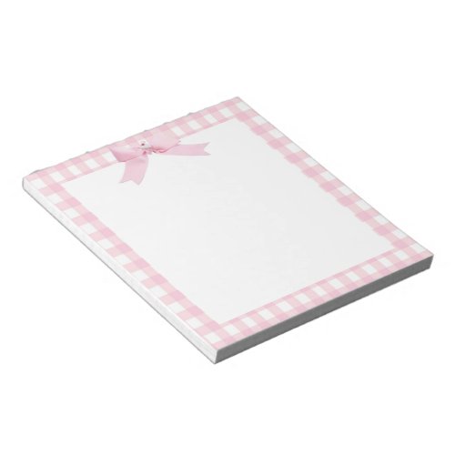 Pink Gingham Notepad