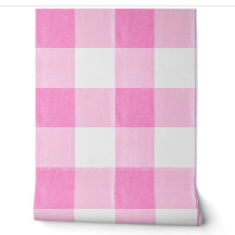 Pink Gingham Nursery Decor | Soft Blush Checkered
