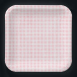 Pink Gingham Paper Plates<br><div class="desc">Pink Gingham Party Plates</div>