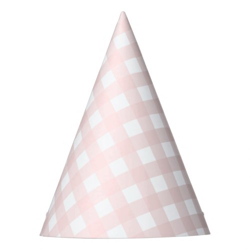 Pink Gingham Party Hat