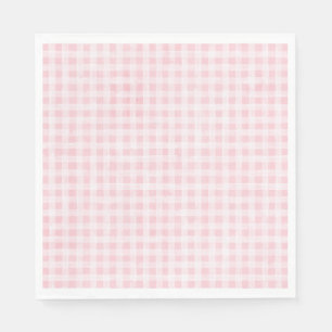 Pink Gingham Party Napkins