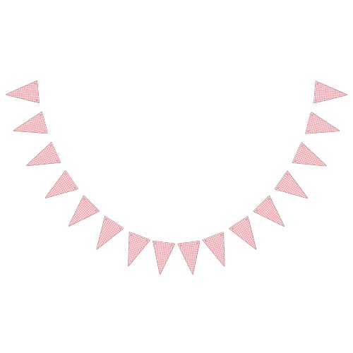 Pink Gingham Party Picnic Bunting Banner