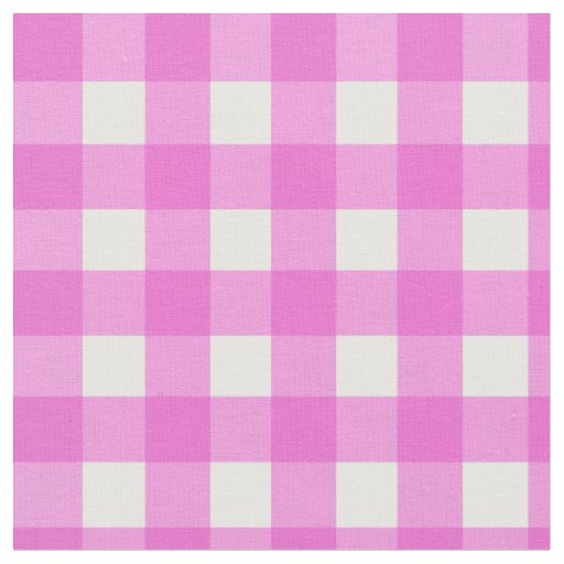 Pink gingham pattern fabric
