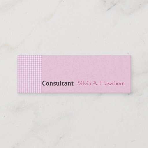 Customizable Minimalist Pink Plain Minicard Business Card Template