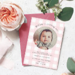 Pink Gingham Photo Birthday Invitation<br><div class="desc">Celebrate the birthday girl with this classic gingham check birthday invitation. The design features a timeless gingham design and can be personalized with your own photo. All of the text is fully editable and can be customized to suit any birthday or event. For more advanced customization of this design, simply...</div>