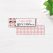 Pink Gingham Piggy Baby Shower Diaper Raffle (Desk)