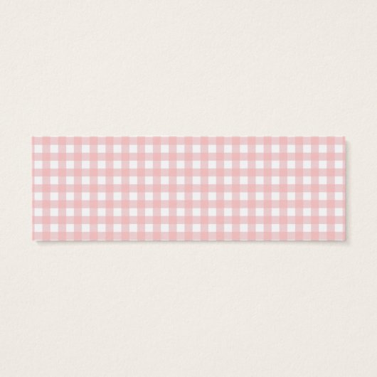 Pink Gingham Piggy Baby Shower Diaper Raffle (Back)