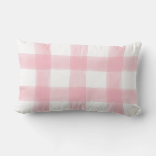 Pink Gingham Pillow Zazzle