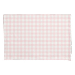 Pink Gingham Pink and White Check Pillow Case