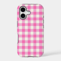 Pink Gingham Plaid Cottagecore