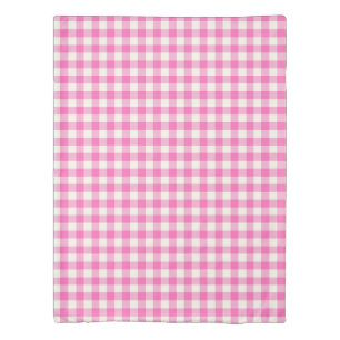 Pink Gingham Plaid Cottagecore Duvet Cover
