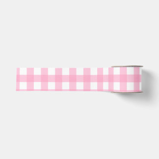 Pink Gingham & Polka Dot Wrapping Paper Set Grosgrain Ribbon