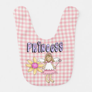 Pink Gingham Princess Bib