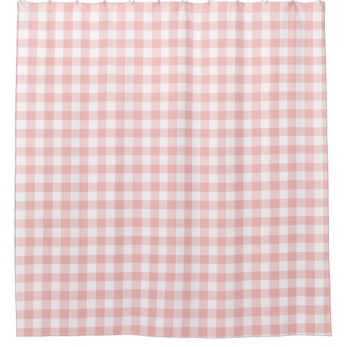 Pink Gingham Shower Curtain