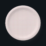 Pink Gingham Spring Birthday Party Paper Plates<br><div class="desc">Spring pink gingham birthday party paper bowls and plates.</div>