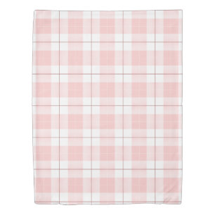 Pink Gingham Style Plaid Duvet Cover