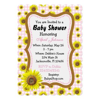 Sunflower Baby Shower Time For The Holidays