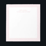 Pink gingham sweet simple personalized notepad<br><div class="desc">With its cute pink gingham frame, this notepad is the perfect way to send a sweet personalized note. The text reads "a little note from" and includes room for a name, but it can be edited to say anything you'd like. Makes a great stocking stuffer for a little girl and...</div>