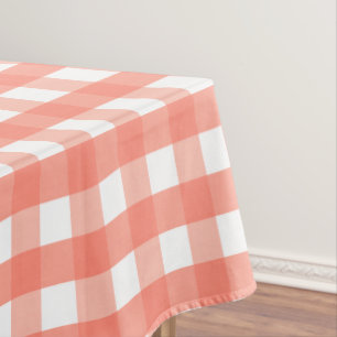 Pink Gingham Tablecloth