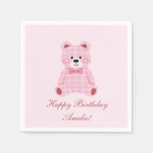 Pink Gingham Teddy