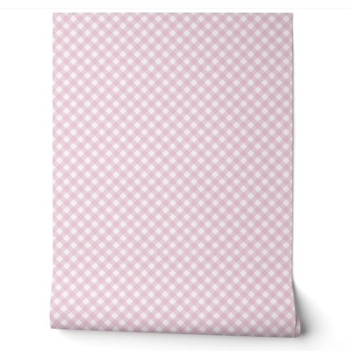 Pink Gingham Wall Pattern Pink Gingham Wall Pattern