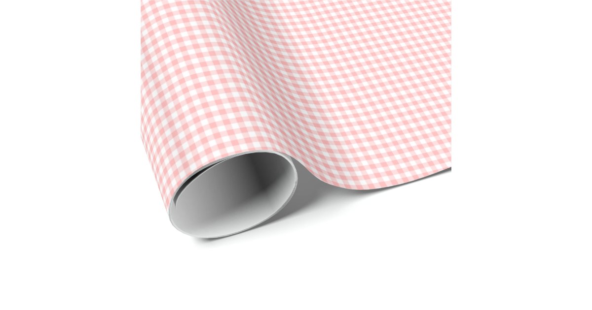 Pink Gingham Wrapping Paper | Zazzle
