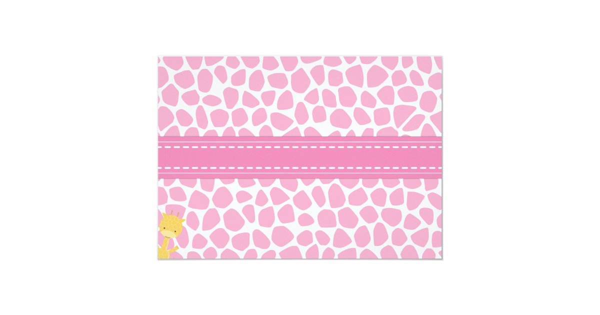 Pink Giraffe Baby Shower Invitations | Zazzle