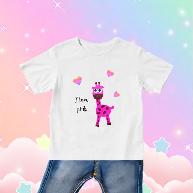 Pink giraffe baby T-Shirt (Creator Uploaded)