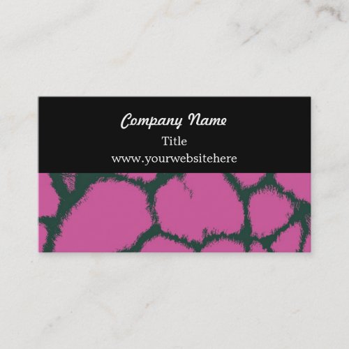 Pink Giraffe Fur Pattern Business Card