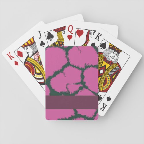 Pink Giraffe Fur Pattern Poker Cards